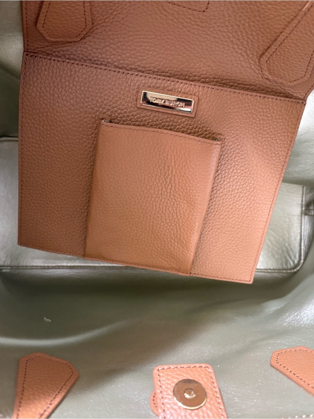 Tory Burch Brown Leather Tote Bag - Picture 3 of 7